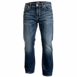 Buckle Black 11 Fit Jeans Mens 36x32 Straight Leg Stretch Distressed